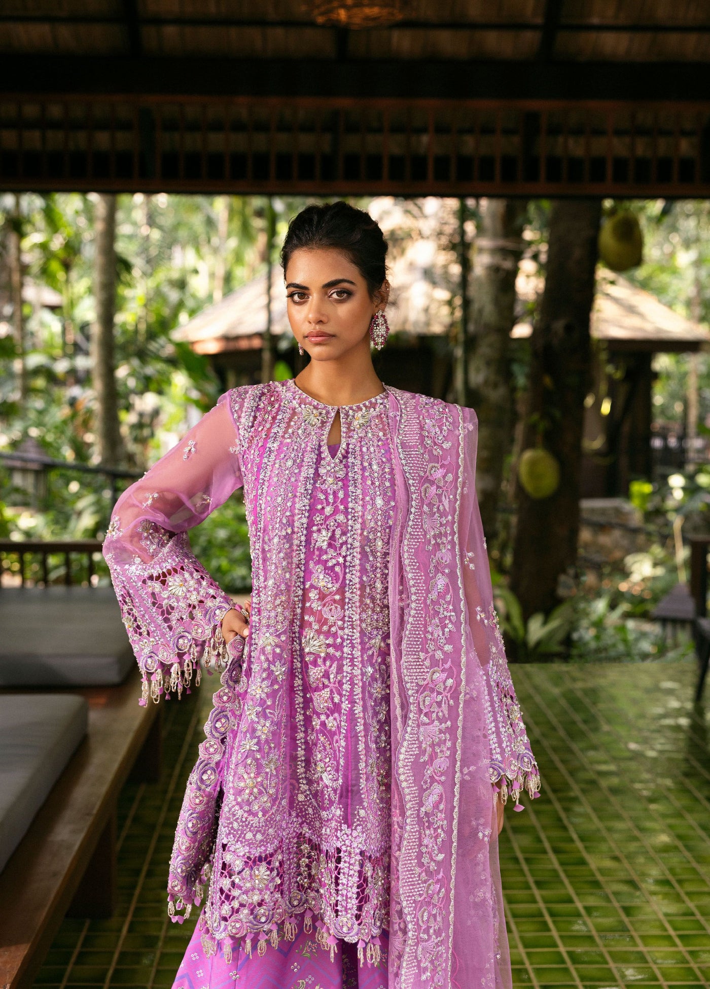 Saira Rizwan Unstitched Organza Embroidered Suits 3 Piece SR25UF SRF25-07 Liyana - Formal Collection