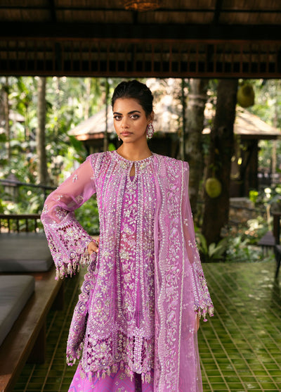 Saira Rizwan Unstitched Organza Embroidered Suits 3 Piece SR25UF SRF25-07 Liyana - Formal Collection