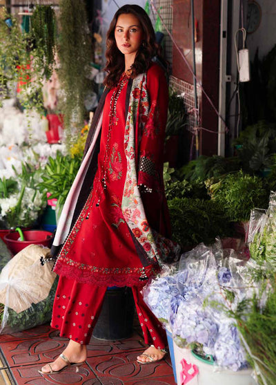 Poshima by Charizma Embroidered Peach Leather Suits Unstitched 3 Piece CZ25PW PSW5-08 - Winter Collection