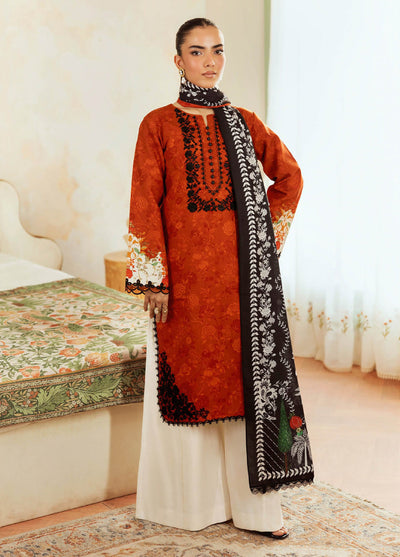 Nissa Floral Symphony by Rajbari Embroidered Marina Suits Unstitched 3 Piece RB25NM D-06 - Winter Collection