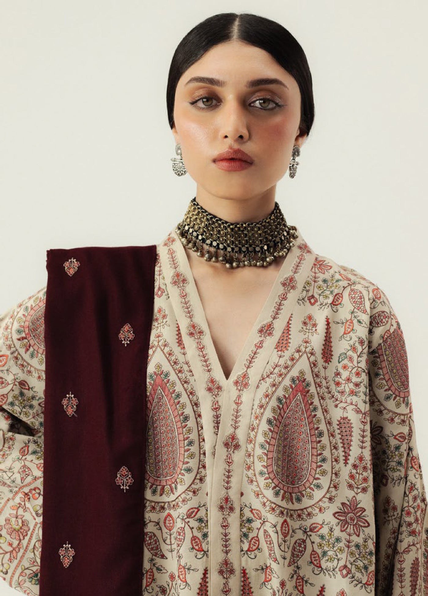 Zara Shahjahan Unstitched Casuals Marina Embroidered Suits 3 Piece CZS25WC D7-kel - Casuals Collection