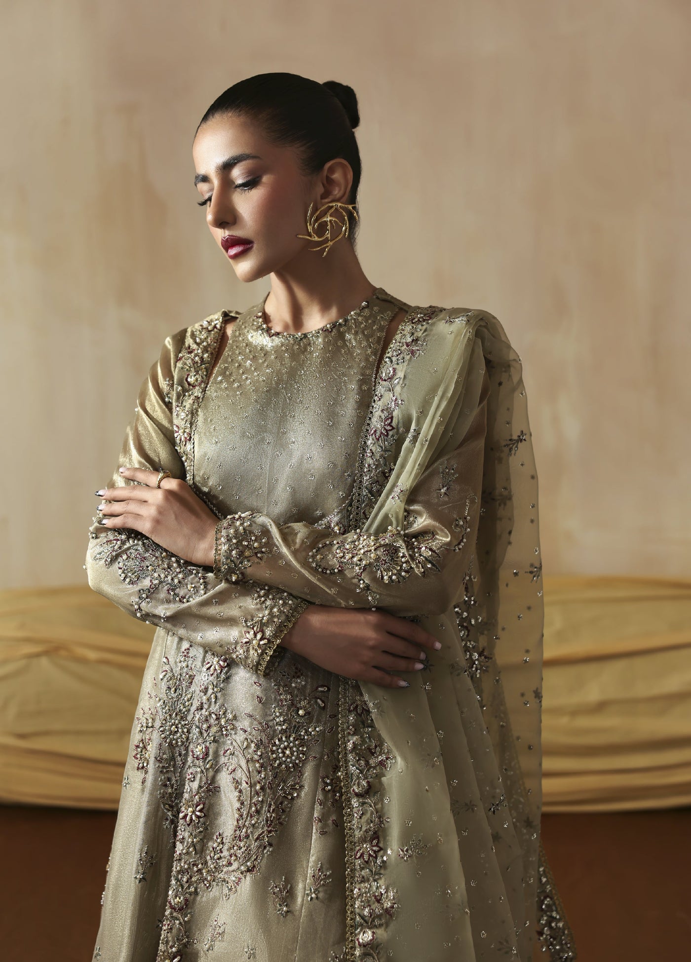 Jahanara by Zarposh Embroidered Zari Suits Unstitched 3 Piece ZP25JF Areezah - Festive Collection