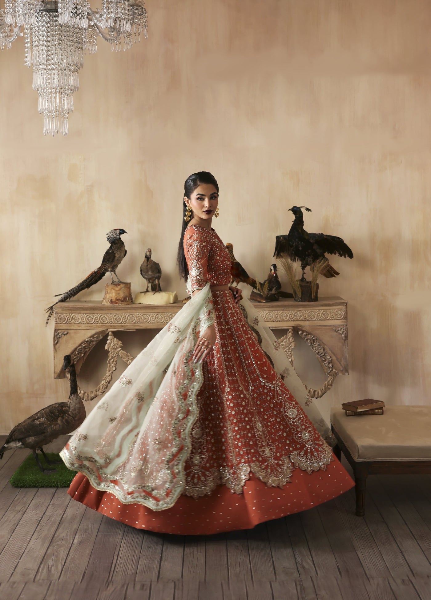 Jahanara by Zarposh Embroidered Organza Suits Unstitched 3 Piece ZP25JF Mahgul - Festive Collection