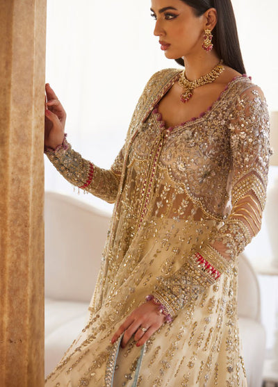 Zaha by Khadija Shah Gossamer Unstitched Embroidered Suits 3 Piece ZL25GF ZC25-06 - Festive Collection