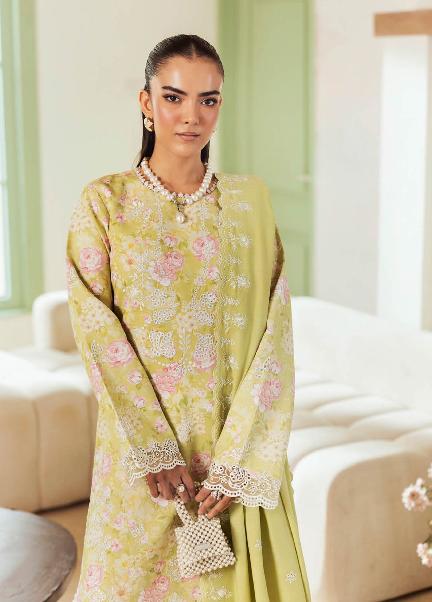 Nissa Floral Symphony by Rajbari Embroidered Marina Suits Unstitched 3 Piece RB25NM D-10 - Winter Collection