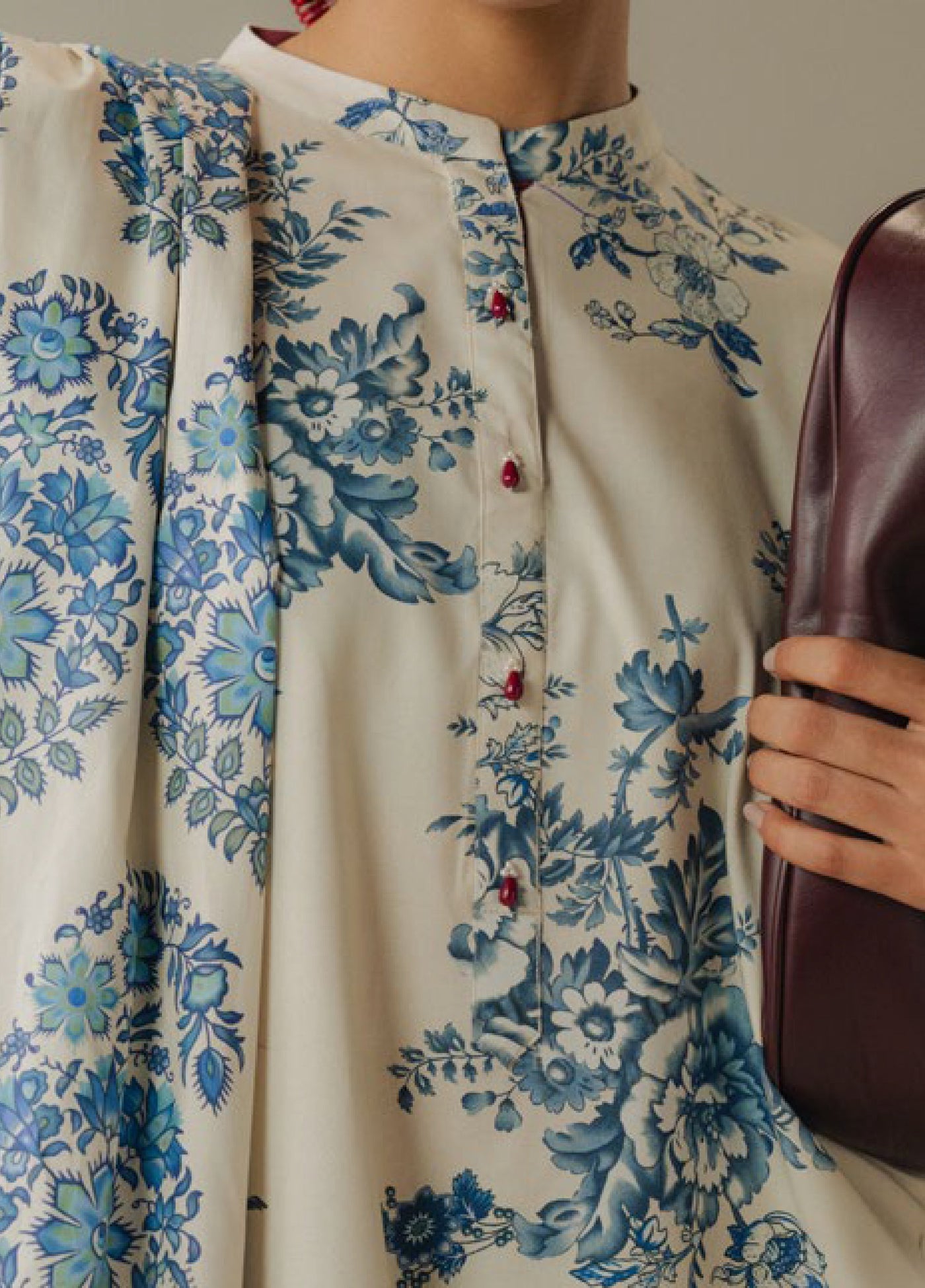 Coco by Zara Shahjahan Prints Unstitched Linen Suits 3 Piece CZS25PW Hushed Ember D-6A - Winter Collection