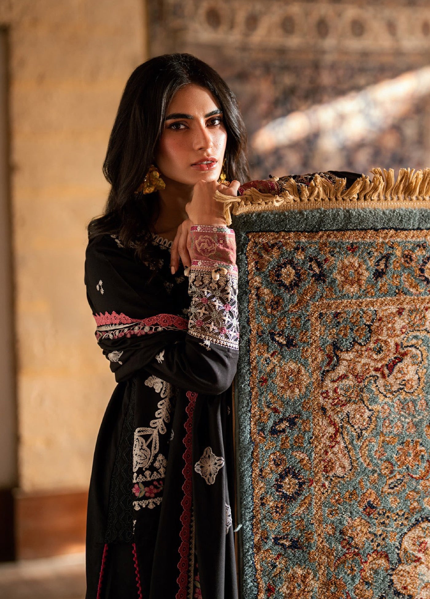 Zync by Florent One Nation Unstitched Khaddar Embroidered Suits 3 Piece FL25ON FL-6B - Casual Collection
