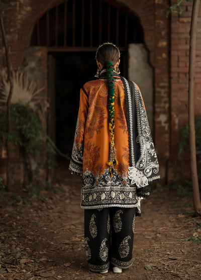 AJR Sard Shaam Embroidered Unstitched Linen Suits 3 Piece AJR25SS AJRW-10 MAHRUKH - Winter Collection