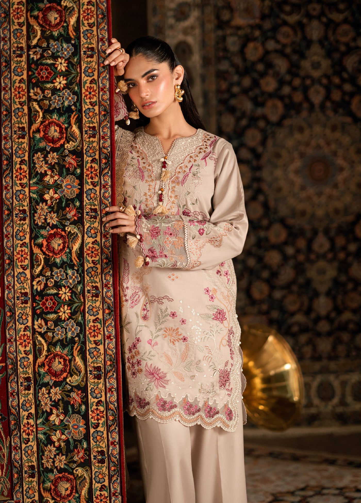 Zync by Florent One Nation Unstitched Khaddar Embroidered Suits 3 Piece FL25ON FL-4A - Casual Collection