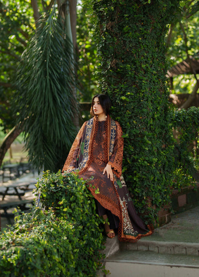 Meraki by Asifa And Nabeel Unstitched Viscose Embroidered Suits 3 Piece AN25MW ANM-07-Forest Calm - Casual Collection