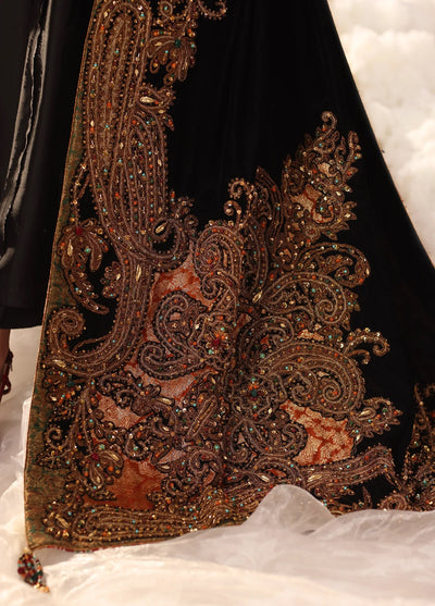 Mount Olypus by Musferah Saad Pret Embroidered Tissue Silk 2 Piece Midnight Eternel - Pret Collection