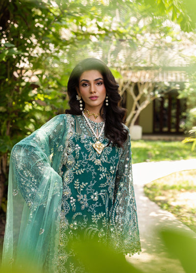 Saira Rizwan Unstitched Organza Embroidered Suits 3 Piece SR25UF SRF25-04 Kiana - Formal Collection