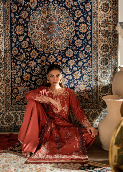 Zync by Florent One Nation Unstitched Khaddar Embroidered Suits 3 Piece FL25ON FL-2A - Casual Collection