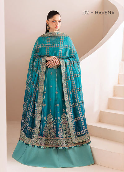 Xenia Formal Unstitched Luxury Embroidered Chiffon Suits 3 Piece XE25UF 02-Havena - Formals Collection