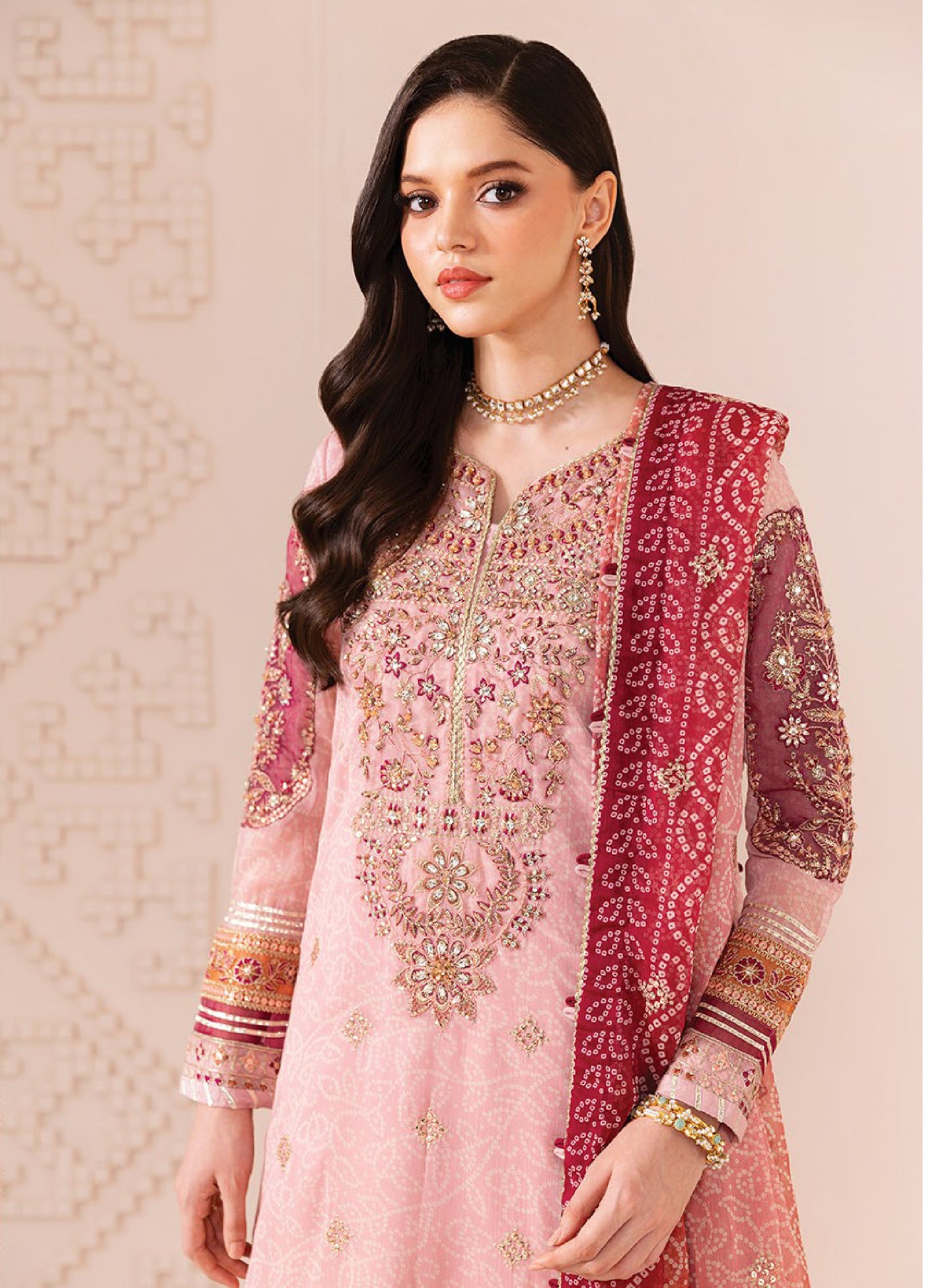 Xenia Formal Unstitched Luxury Embroidered Chiffon Suits 3 Piece XE25UF 01-Raniza - Formals Collection