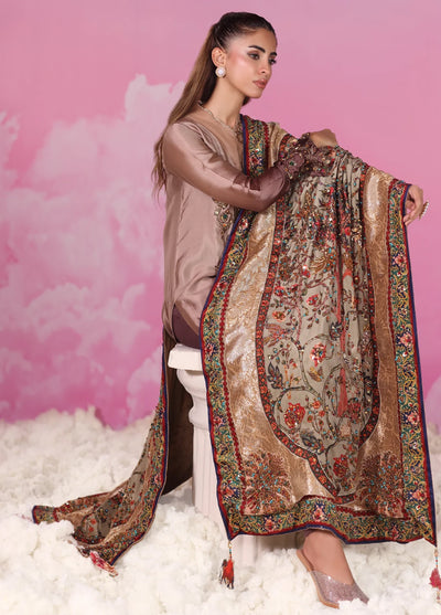 Mount Olypus by Musferah Saad Pret Embroidered Tissue Silk 2 Piece Aurora Rose - Pret Collection