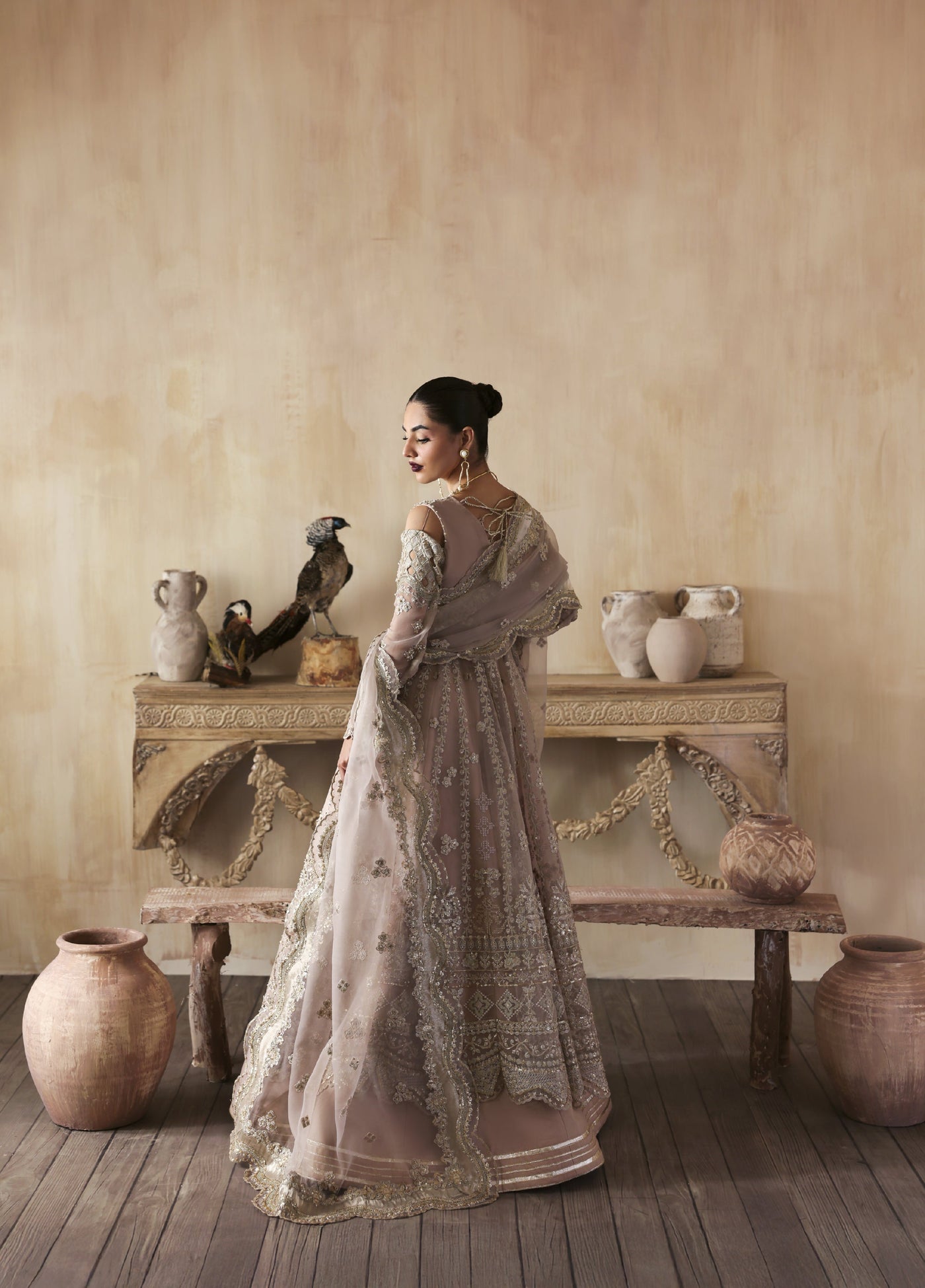 Jahanara by Zarposh Embroidered Organza Suits Unstitched 3 Piece ZP25JF Nure - Festive Collection