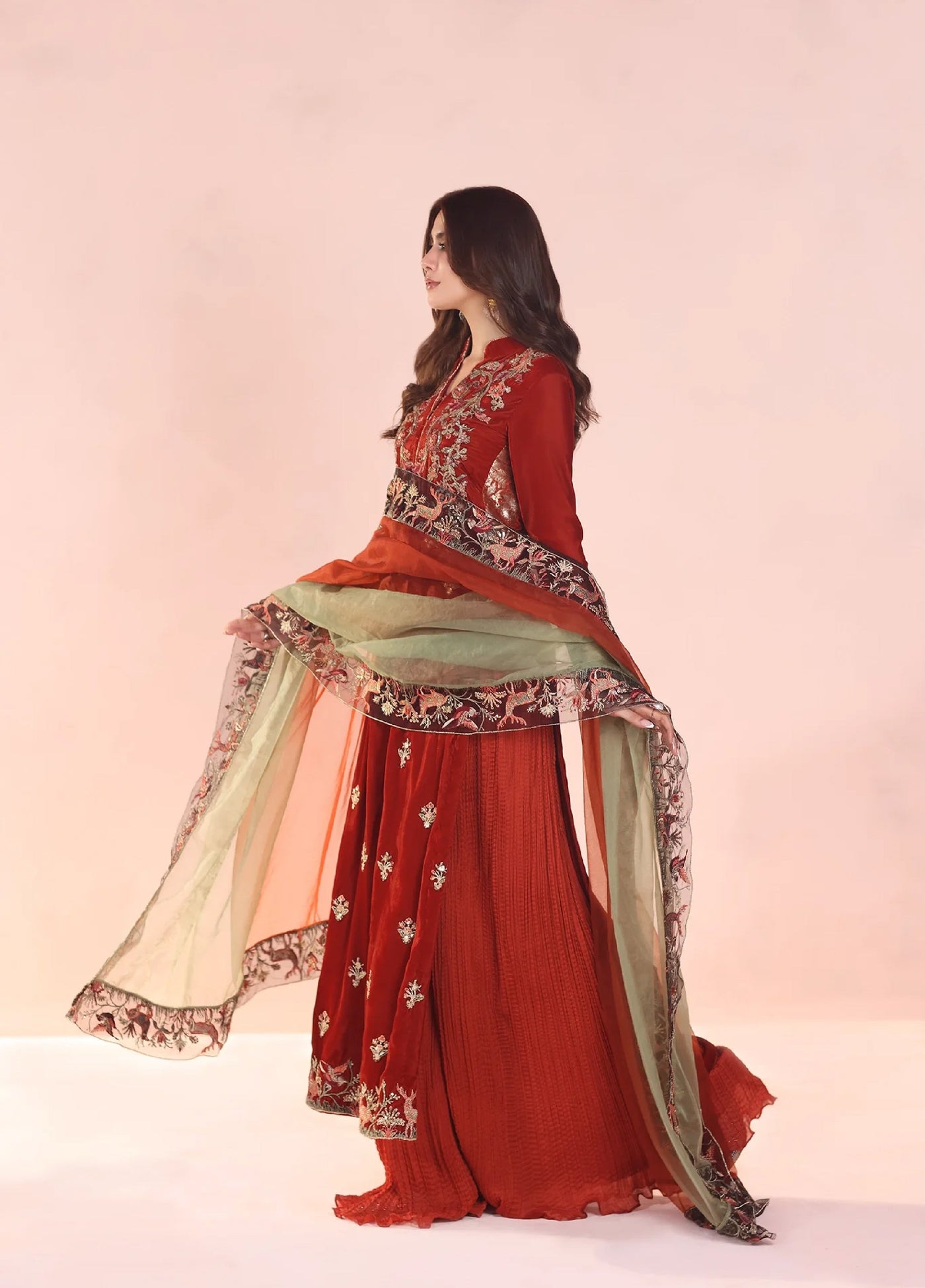 Eterna by Musferah Saad Pret Embroidered Velvet 3 Piece Ember Glow - Festive Collection