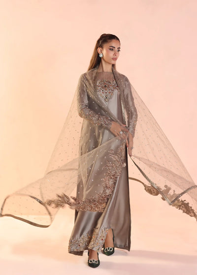 Eterna by Musferah Saad Pret Embroidered Tissue Silk 3 Piece Whispers of Opulence - Festive Collection