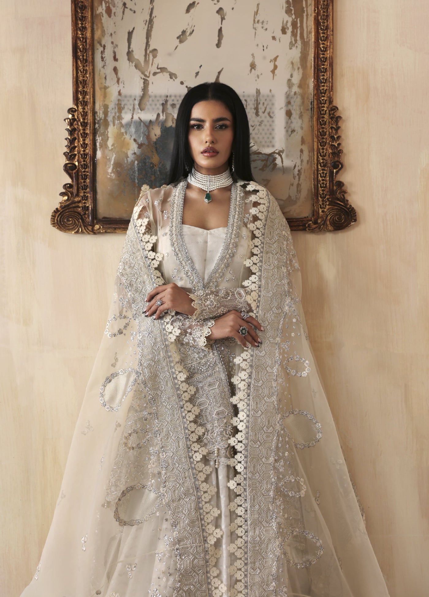 Jahanara by Zarposh Embroidered Organza Suits Unstitched 3 Piece ZP25JF Zarunisa - Festive Collection