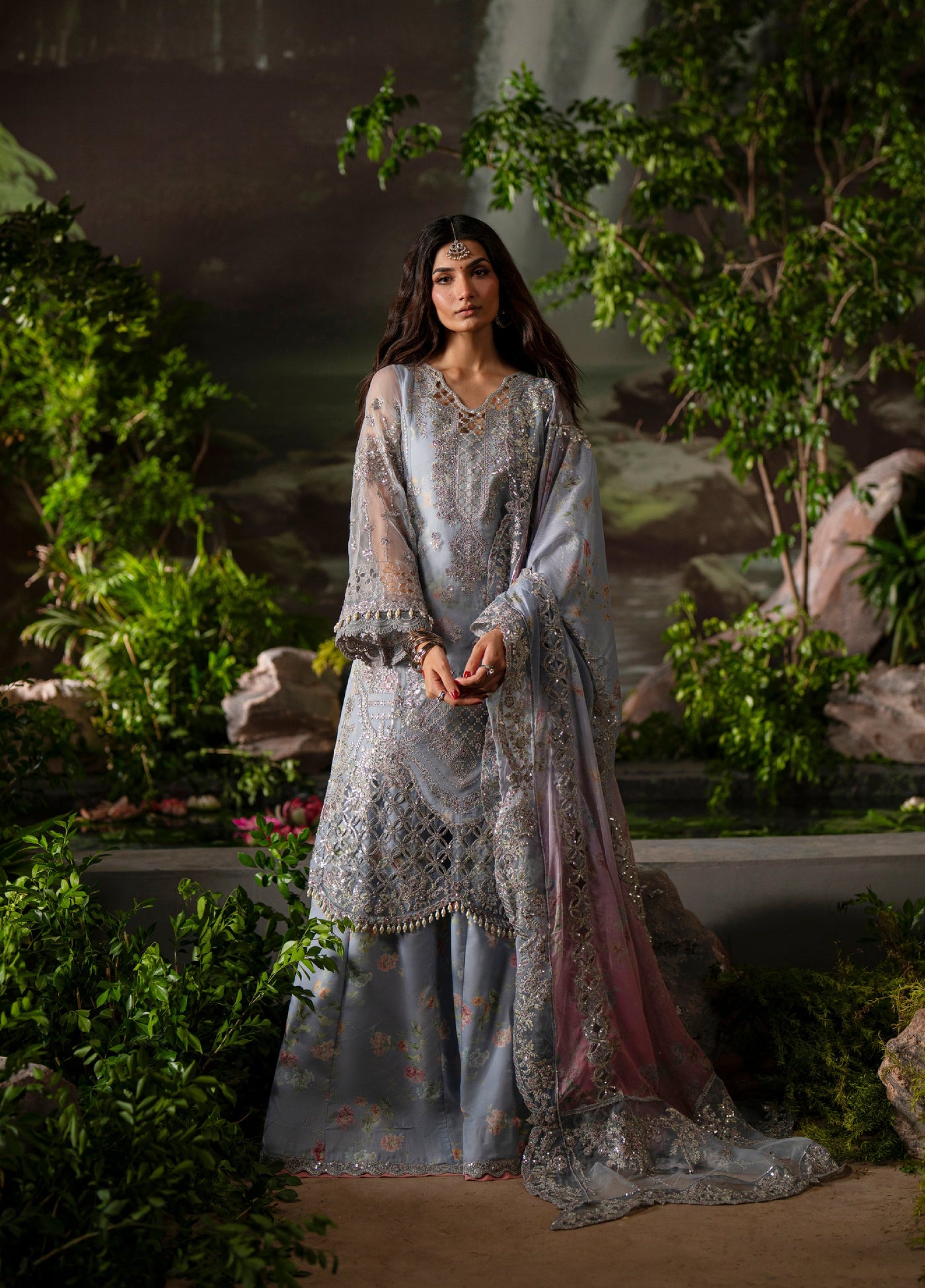 Dastan E Ishq by Ajr Festive Embroidered Unstitched Net 3 Piece Suits AJR25DI D-6 Mahjabeen - Formals Collection