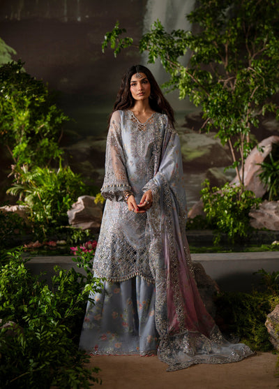 Dastan E Ishq by Ajr Festive Embroidered Unstitched Net 3 Piece Suits AJR25DI D-6 Mahjabeen - Formals Collection