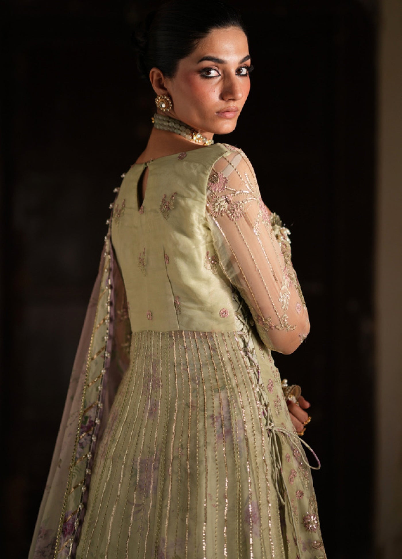 Dastan E Ishq by Ajr Festive Embroidered Unstitched Net 3 Piece Suits AJR25DI D-7 Ghazal - Formals Collection