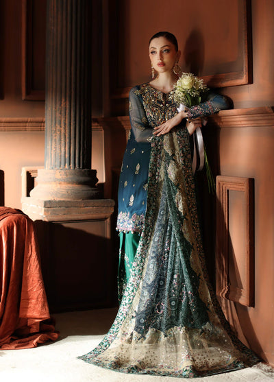 MaAlfaaz By Nureh Festive Unstitched Chiffon Embroidered 3 Piece Suits NU25AF NL-88 - Festive Collection