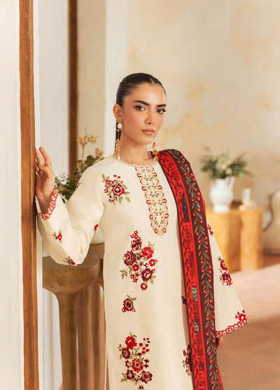 Nissa Floral Symphony by Rajbari Embroidered Marina Suits Unstitched 3 Piece RB25NM D-01 - Winter Collection