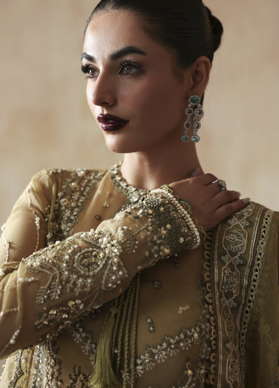 Jahanara by Zarposh Embroidered Organza Suits Unstitched 3 Piece ZP25JF Zarqash - Festive Collection