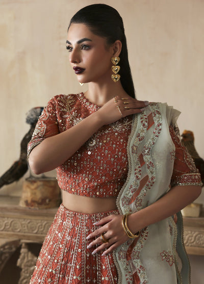 Jahanara by Zarposh Embroidered Organza Suits Unstitched 3 Piece ZP25JF Mahgul - Festive Collection