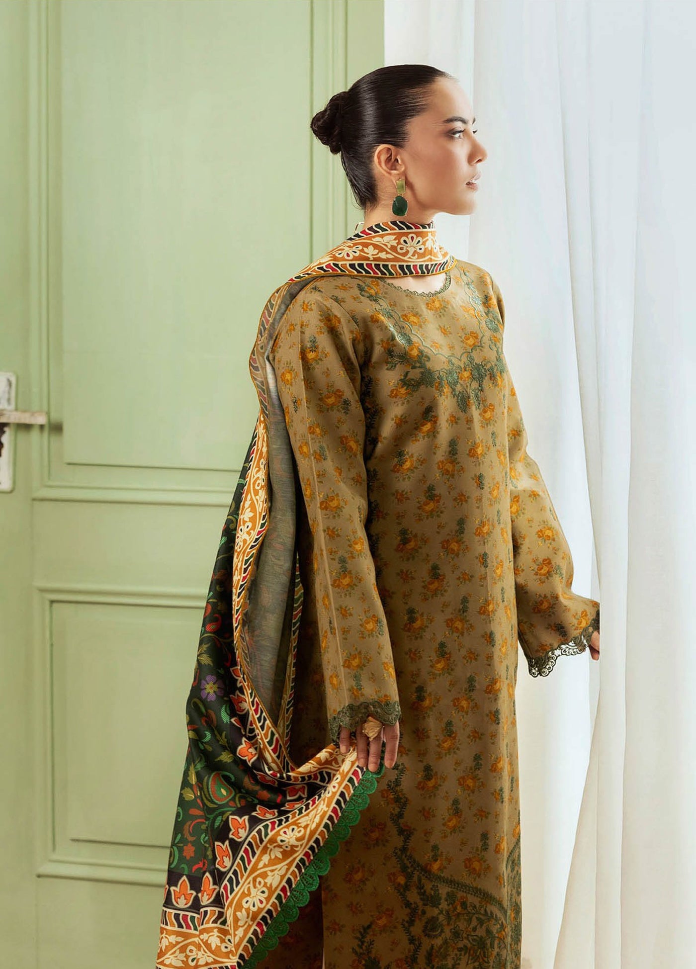 Nissa Floral Symphony by Rajbari Embroidered Marina Suits Unstitched 3 Piece RB25NM D-05 - Winter Collection