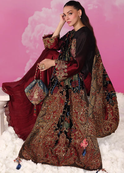 Mount Olypus by Musferah Saad Pret Embroidered Velvet 2 Piece Eternal Garnet - Pret Collection