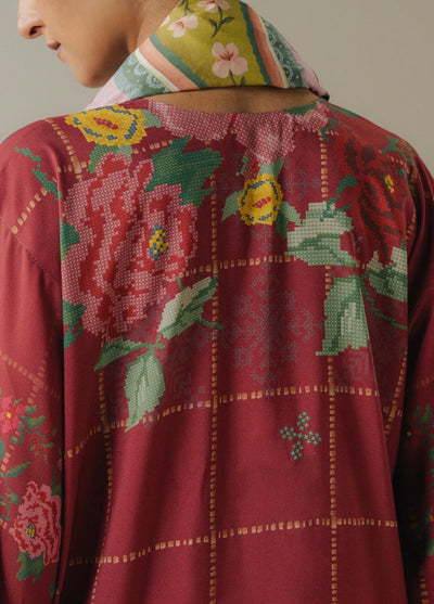 Coco by Zara Shahjahan Prints Unstitched Linen Suits 3 Piece CZS25PW Olive Hour D-5B - Winter Collection