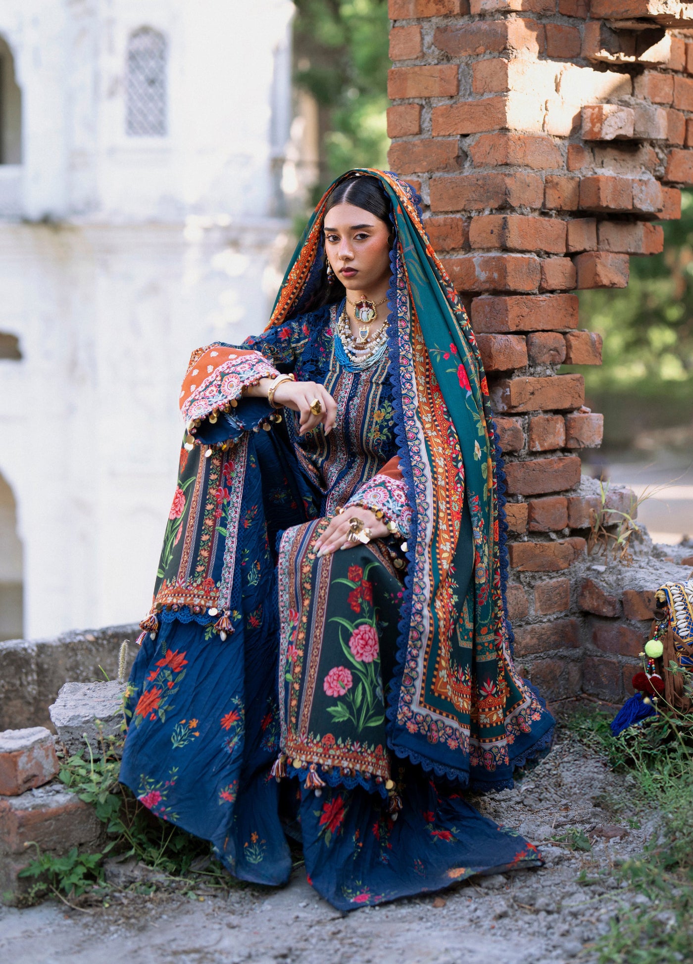 AJR Sard Shaam Embroidered Unstitched Khaddar Suits 3 Piece AJR25SS AJRW-04 KANEEZ - Winter Collection