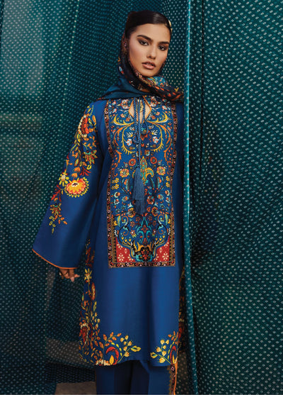 Aik Roz by Aik Atelier Unstitched Khaddar Printed Suits 3 Piece AIK25RK Look 03 - Winter Collection