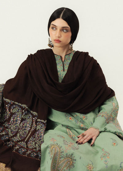 Zara Shahjahan Unstitched Casuals Karandi Embroidered Suits 3 Piece CZS25WC D4-Keran - Casuals Collection