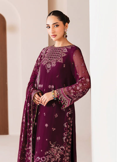 Xenia Formal Unstitched Luxury Embroidered Chiffon Suits 3 Piece XE25UF 05-Aroosh - Formals Collection