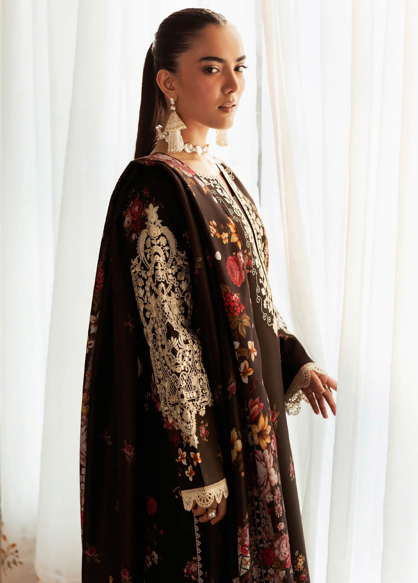 Nissa Floral Symphony by Rajbari Embroidered Marina Suits Unstitched 3 Piece RB25NM D-04 - Winter Collection