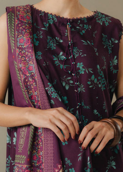 Coco by Zara Shahjahan Prints Unstitched Linen Suits 3 Piece CZS25PW Wild Fern D-2B - Winter Collection