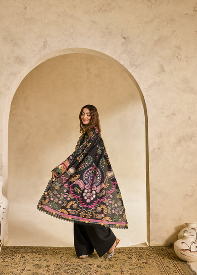 Zync by Florent One Nation Unstitched Khaddar Embroidered Suits 3 Piece FL25ON FL-2A - Casual Collection