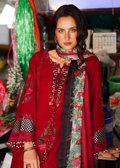 Poshima by Charizma Embroidered Peach Leather Suits Unstitched 3 Piece CZ25PW PSW5-08 - Winter Collection