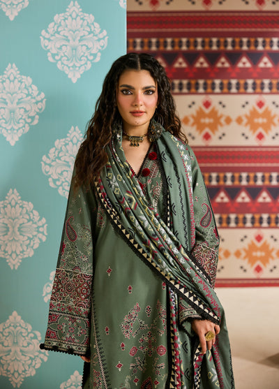 Zync by Florent One Nation Unstitched Khaddar Embroidered Suits 3 Piece FL25ON FL-6B - Casual Collection