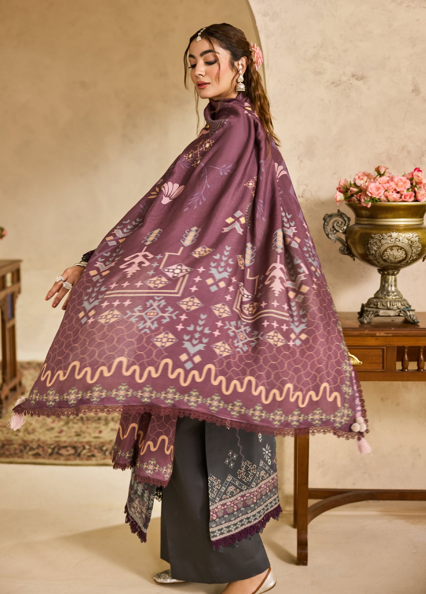 Zync by Florent One Nation Unstitched Khaddar Embroidered Suits 3 Piece FL25ON FL-3A - Casual Collection