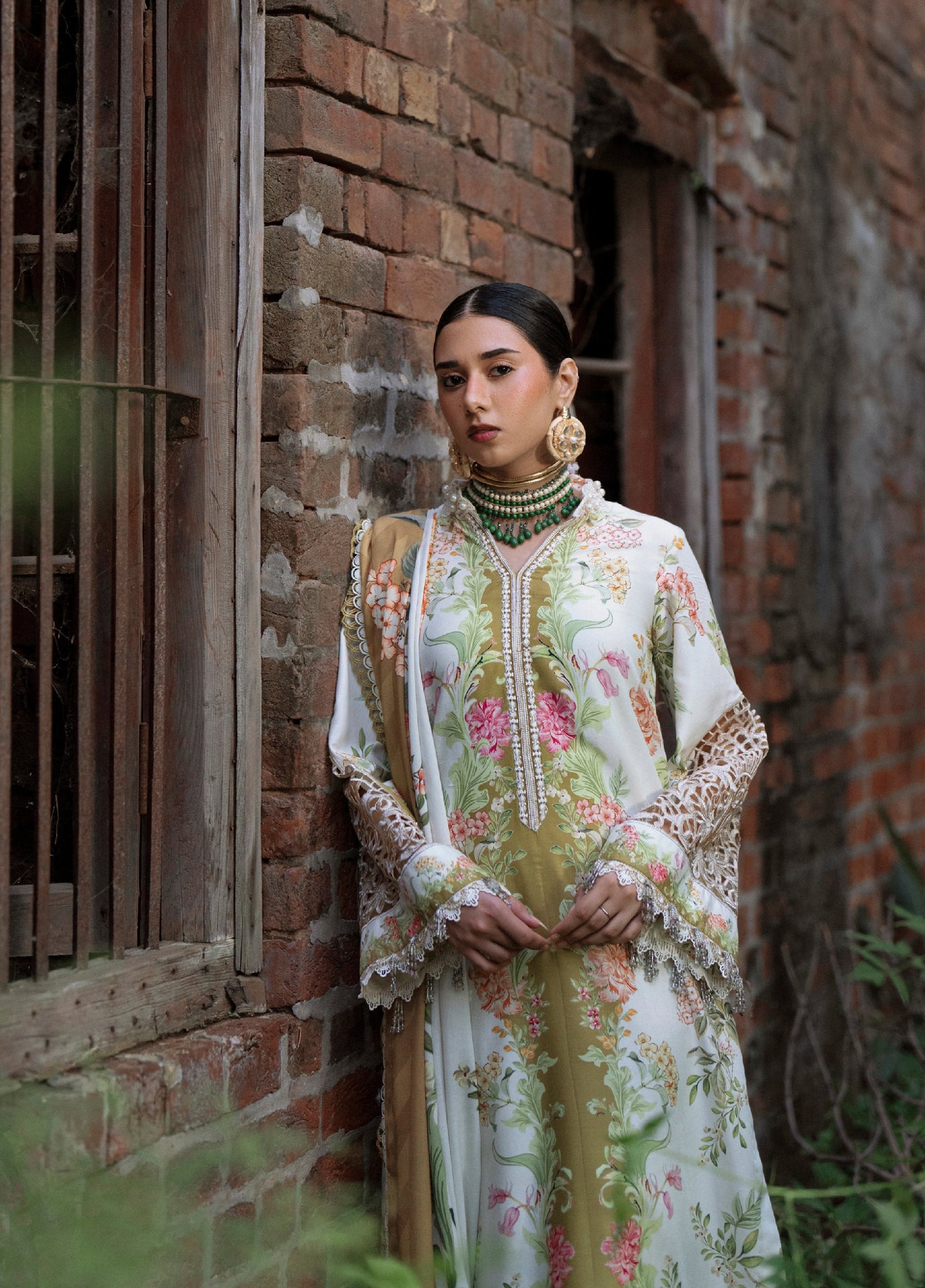 AJR Sard Shaam Embroidered Unstitched Linen Suits 3 Piece AJR25SS AJRW-08 GULRUKH - Winter Collection