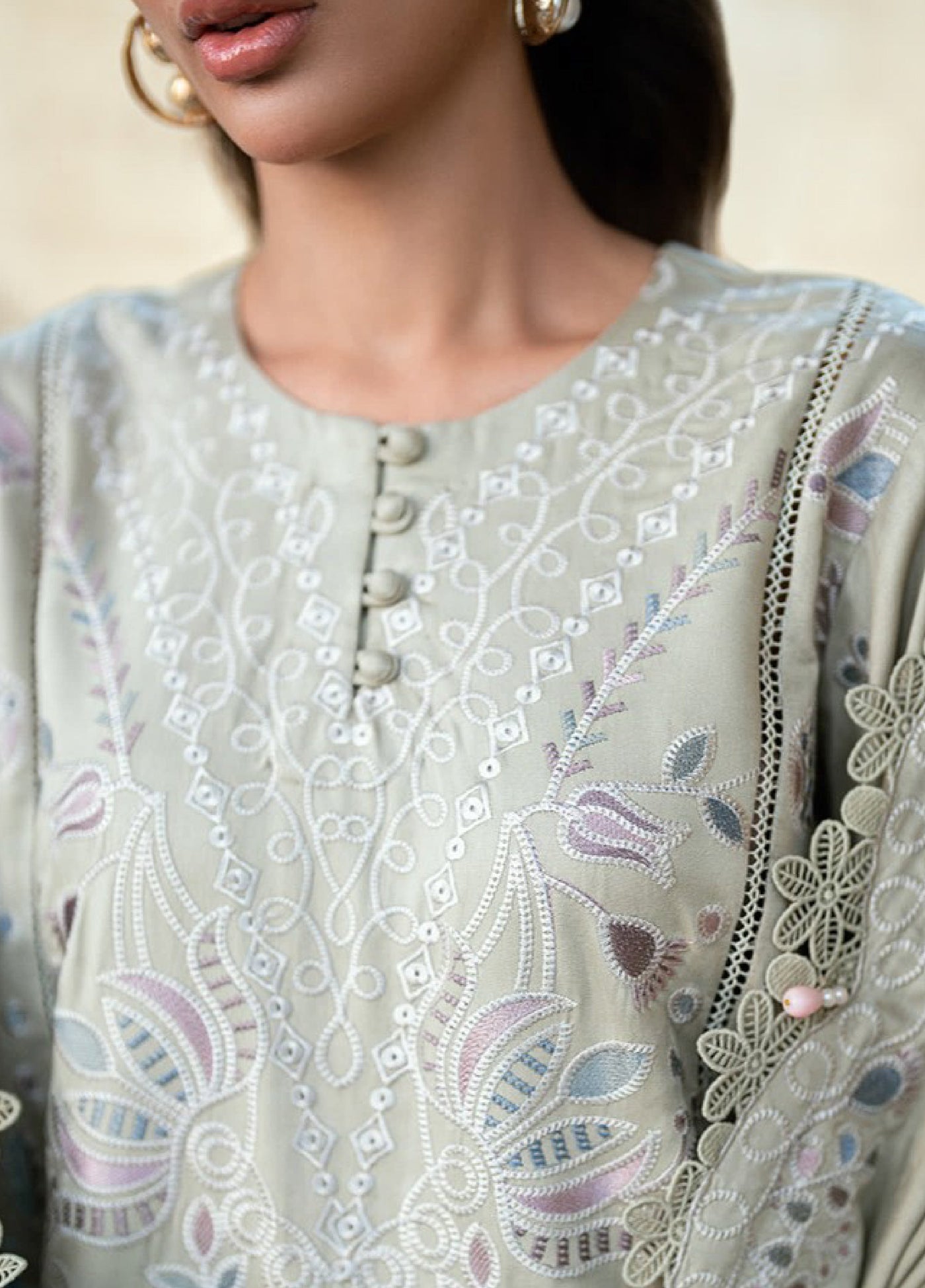 Zync by Florent One Nation Unstitched Khaddar Embroidered Suits 3 Piece FL25ON FL-8A - Casual Collection