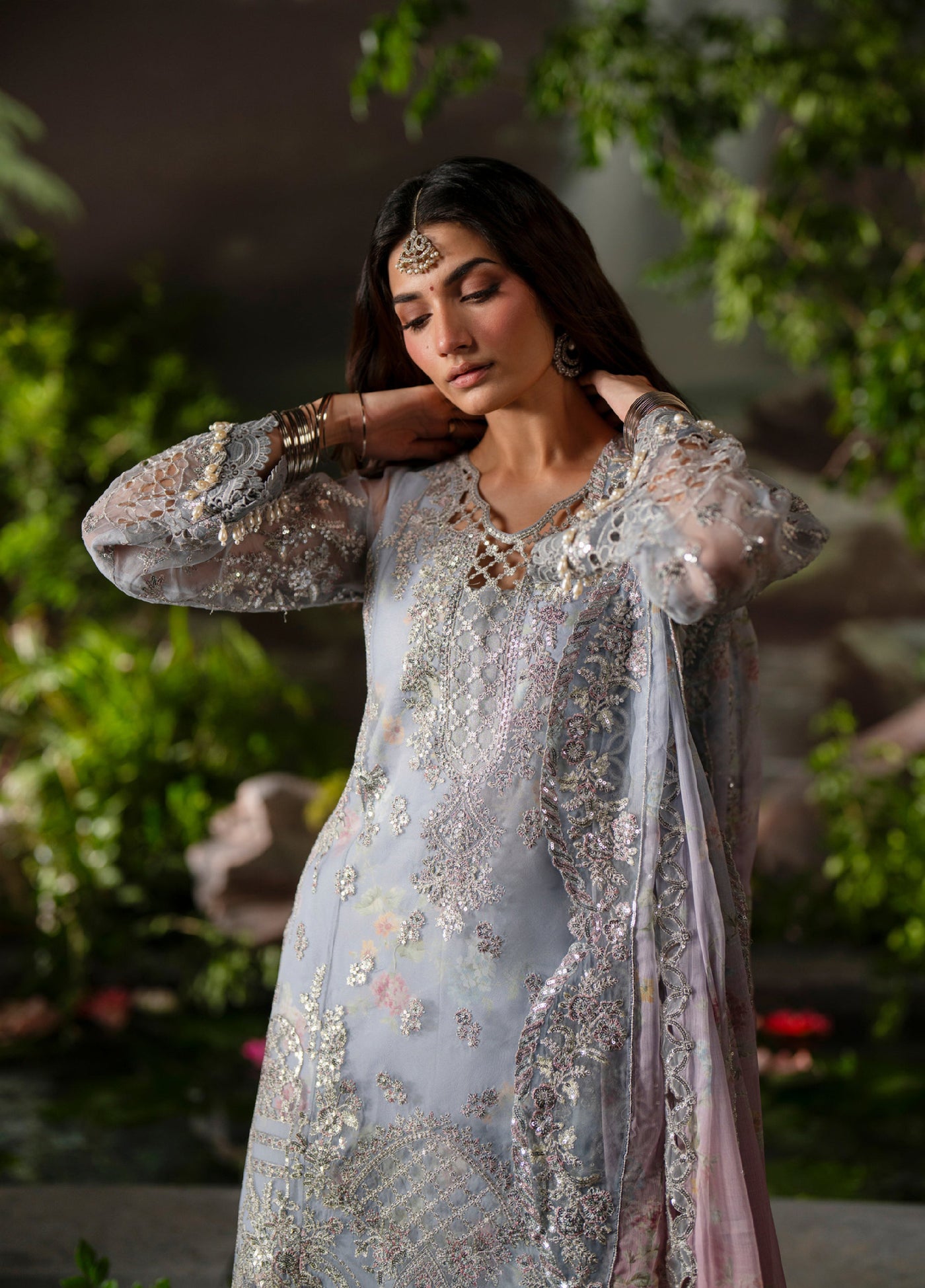 Dastan E Ishq by Ajr Festive Embroidered Unstitched Net 3 Piece Suits AJR25DI D-6 Mahjabeen - Formals Collection
