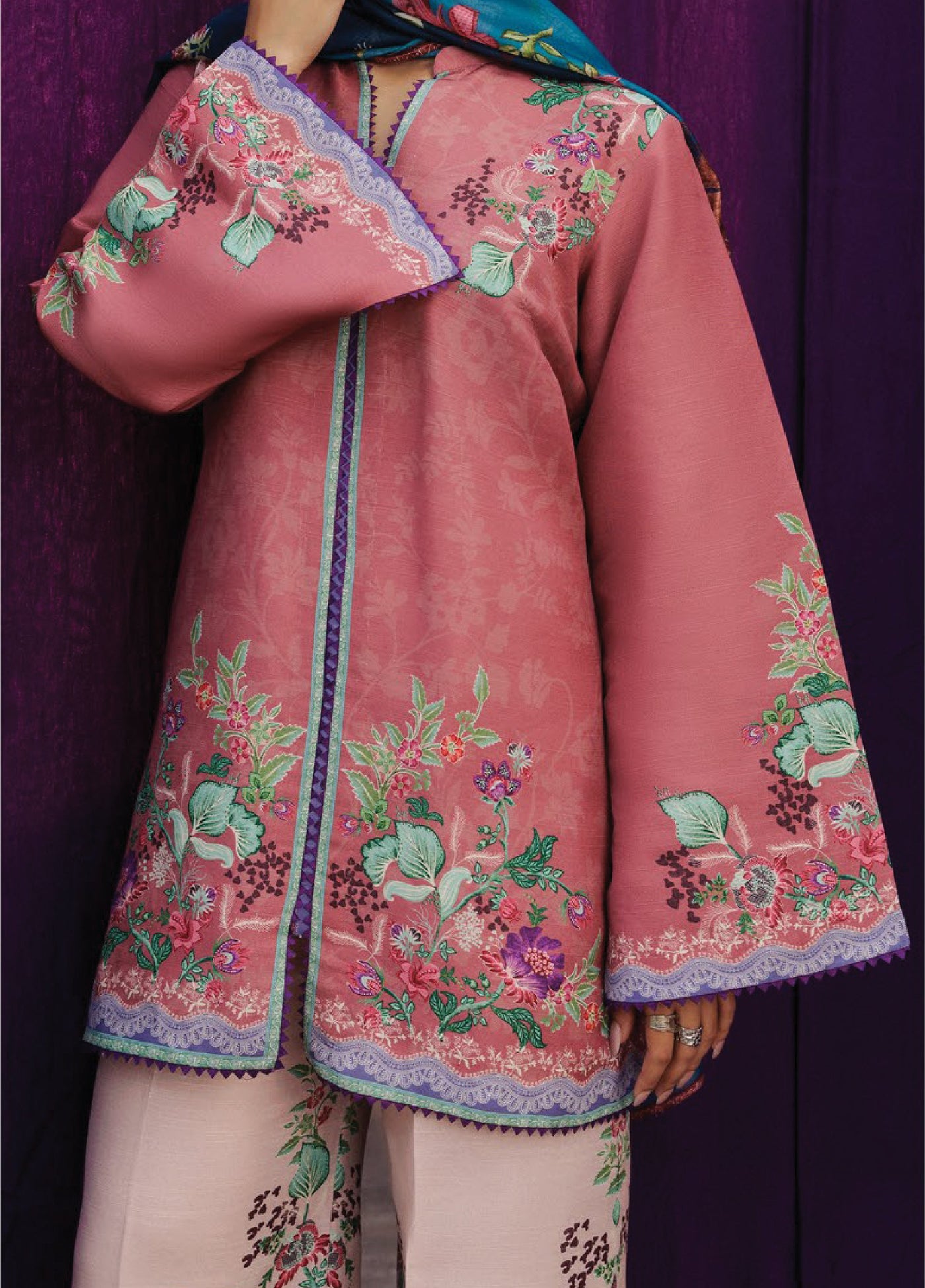 Aik Roz by Aik Atelier Unstitched Khaddar Printed Suits 3 Piece AIK25RK Look 02 - Winter Collection