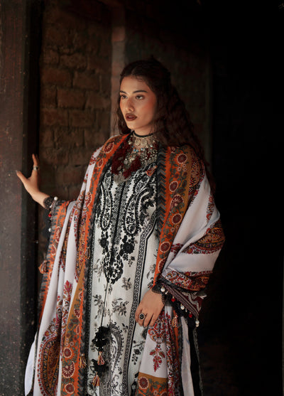 AJR Sard Shaam Embroidered Unstitched Khaddar Suits 3 Piece AJR25SS AJRW-01 MAKHMAL - Winter Collection