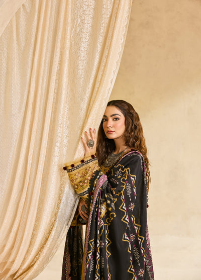 Zync by Florent One Nation Unstitched Khaddar Embroidered Suits 3 Piece FL25ON FL-5A - Casual Collection